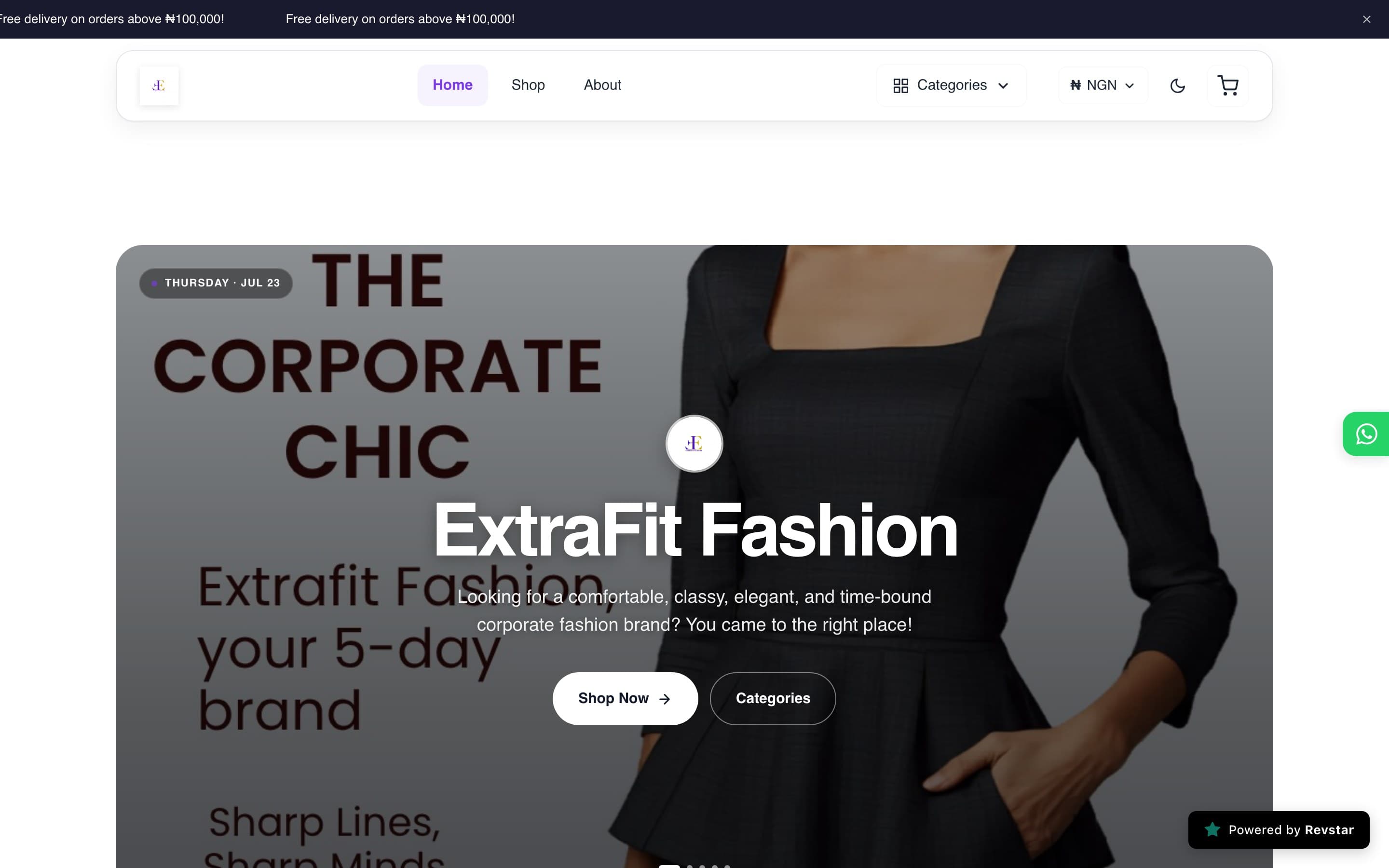 ExtraFit Fashion storefront