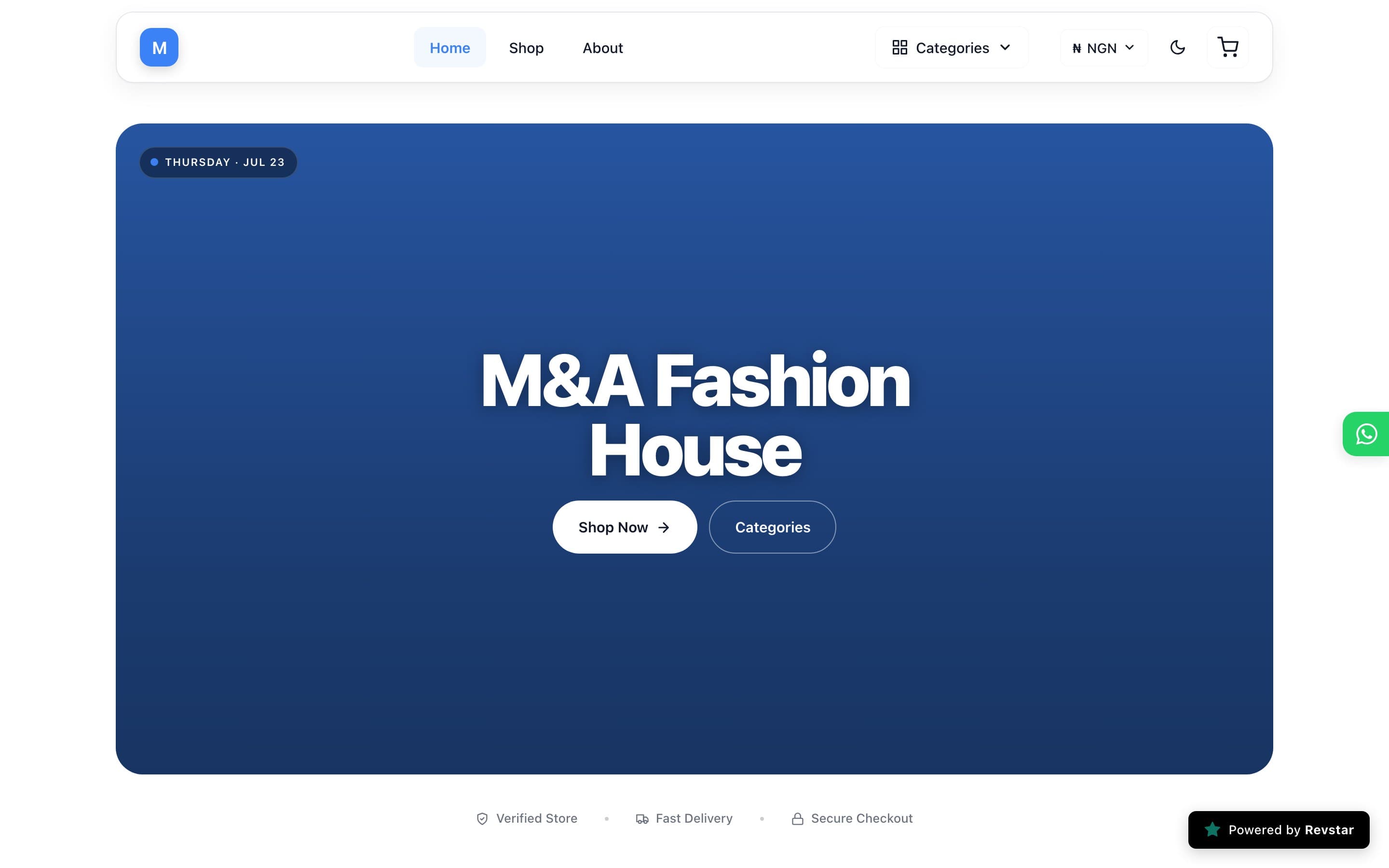 M&A Fashion House storefront